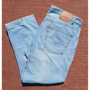 Levi's 505 Regular Fit Jeans Mens 40x30 (40×25) Straight Leg Blue Denim Y2K